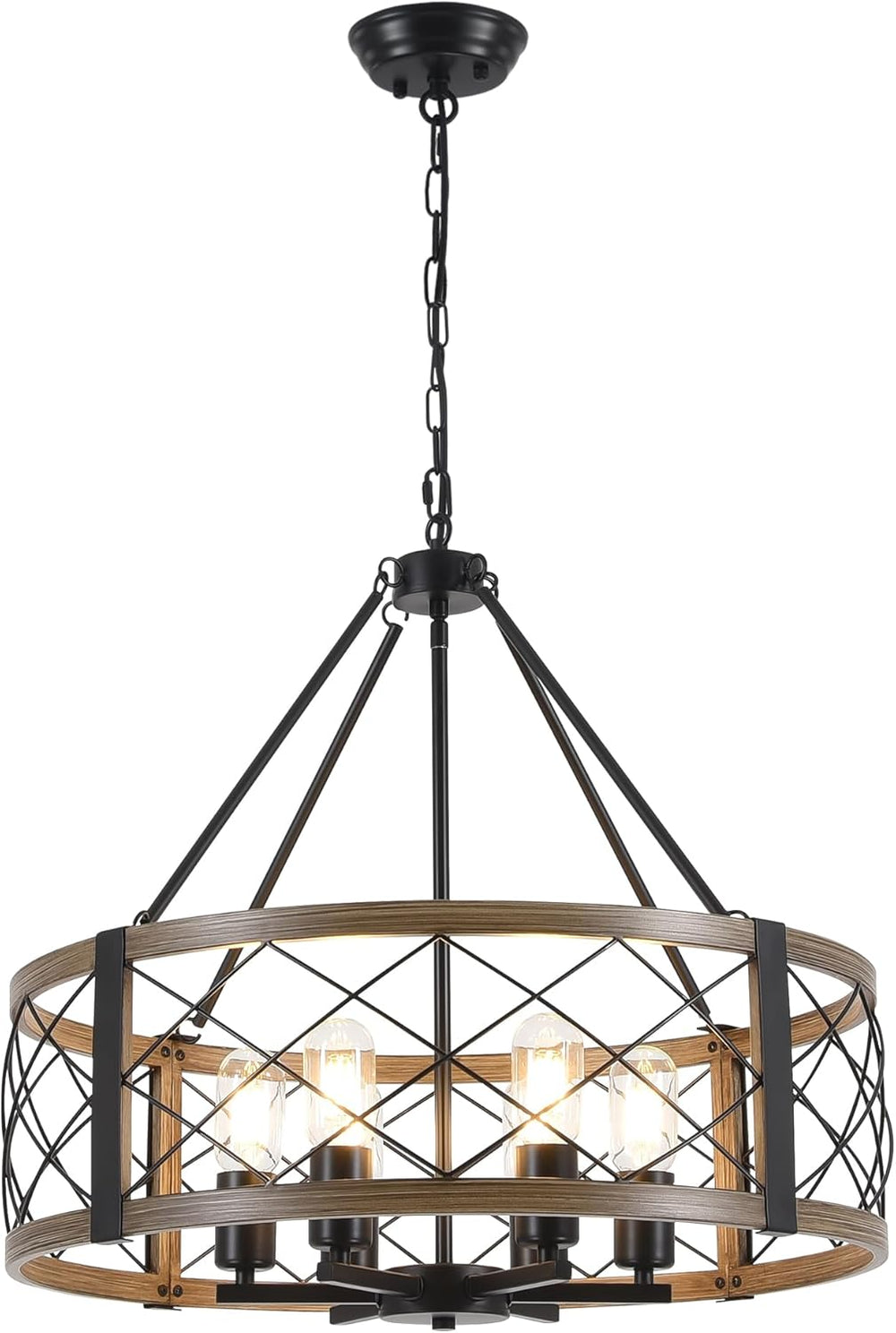4 Lights Vintage Modern Chandelier Ceiling Living Room