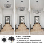Wagon Wheel Chandeliers Ceiling Light for Living Room