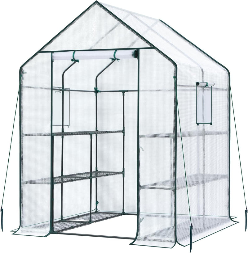 Walk-In Greenhouse 3 Tiers 12 Shelves