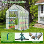 Walk-In Greenhouse 3 Tiers 12 Shelves