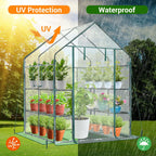 Walk-In Greenhouse 3 Tiers 12 Shelves