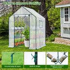 Walk-In Greenhouse 3 Tiers 12 Shelves