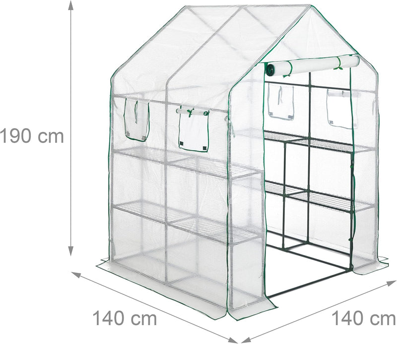 Walk-In Greenhouse 4 Window Bench Stool Display Racks