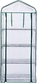 Walk in Greenhouse with 10 Shelves Reinforced Pe