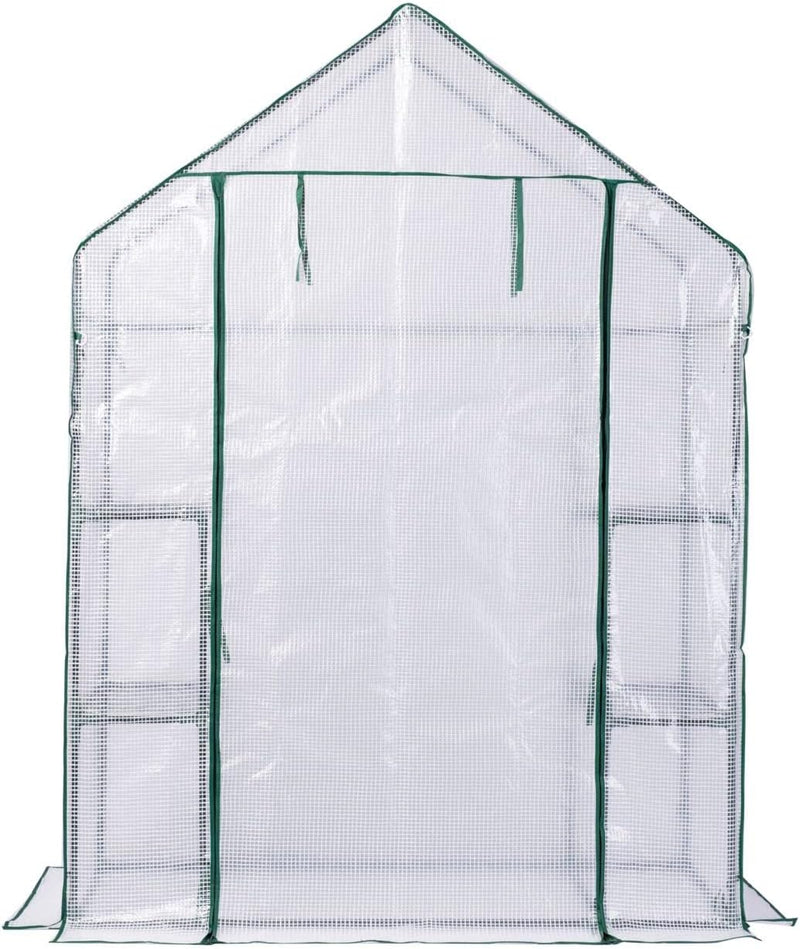 Walk in Greenhouse with 10 Shelves Reinforced Pe