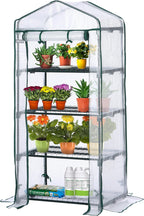 Walk in Greenhouse with 10 Shelves Reinforced Pe