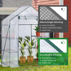 Walk in Greenhouse with 10 Shelves Reinforced Pe