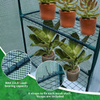 Walk in Greenhouse with 10 Shelves Reinforced Pe