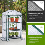 Walk in Greenhouse with 10 Shelves Reinforced Pe