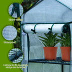 Walk in Greenhouse with 10 Shelves Reinforced Pe