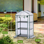 Walk in Greenhouse with 10 Shelves Reinforced Pe