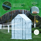 Walk in Greenhouse with 10 Shelves Reinforced Pe