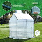 Walk in Greenhouse with 10 Shelves Reinforced Pe