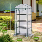 Walk in Greenhouse with 10 Shelves Reinforced Pe