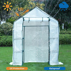 Walk in Greenhouse with 10 Shelves Reinforced Pe