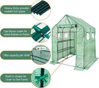 Walk in Greenhouse with Shelves Plastic Growhouse Frame