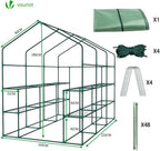 Walk in Greenhouse with Shelves Roll Up Zip