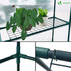 Walk in Greenhouse with Shelves Roll Up Zip