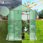 Walk in Greenhouse with Shelves Roll Up Zip