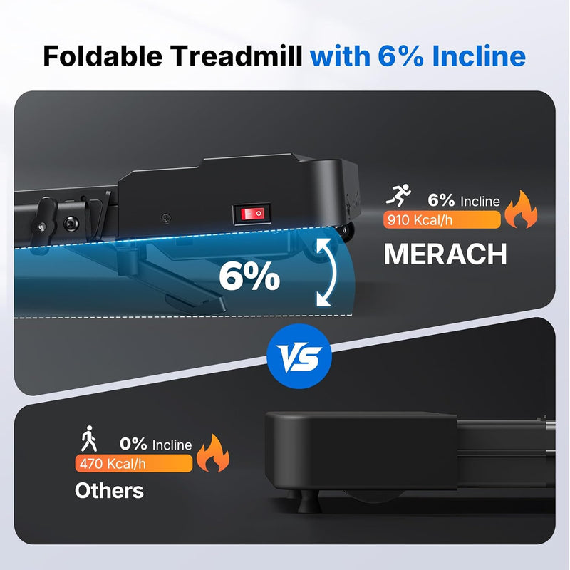 Walking Pad Treadmill with 6