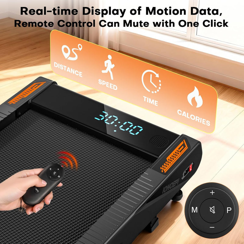 Walking Pad Treadmill with Speaker 4-In-1 Under Desk