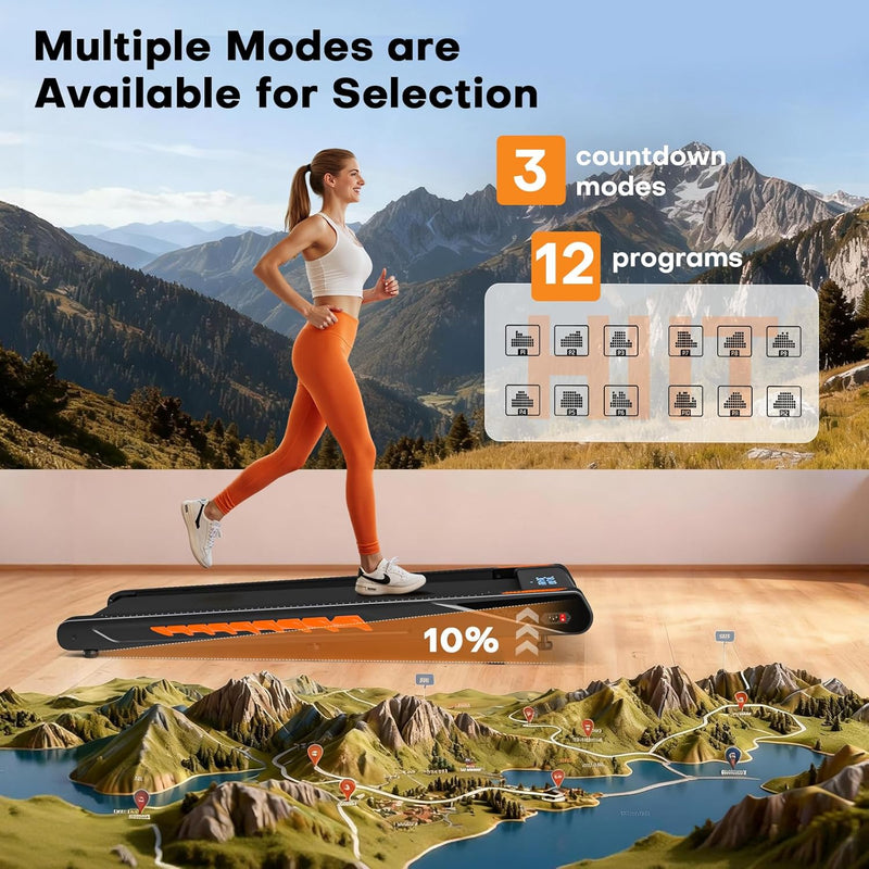 Walking Pad Treadmill with Speaker 4-In-1 Under Desk