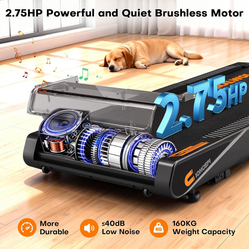 Walking Pad Treadmill with Speaker 4-In-1 Under Desk
