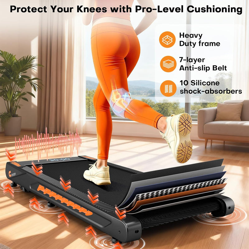 Walking Pad Treadmill with Speaker 4-In-1 Under Desk