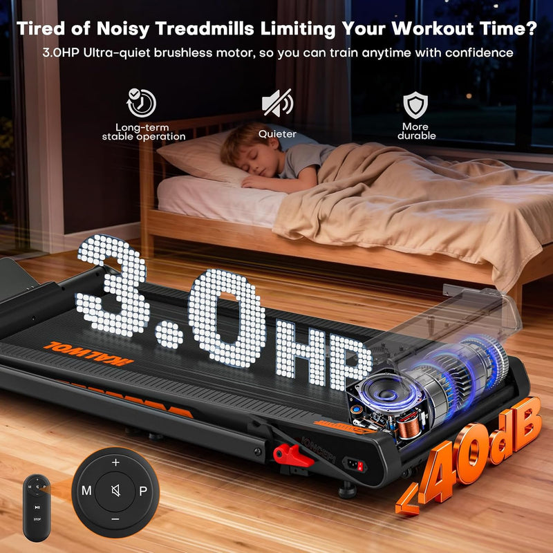 Walking Pad Treadmill with Speaker 6-In-1 Under Desk