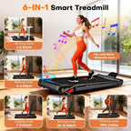 Walking Pad Treadmill with Speaker 6-In-1 Under Desk