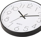 Wall Clock 12 Inch Non-Ticking Silent Quartz Decorative