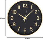 Wall Clock 12 Inch Silent Non Ticking