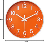Wall Clock 12 Inch Silent Non Ticking