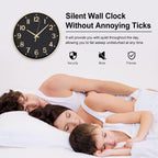 Wall Clock 12 Inch Silent Non Ticking