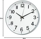 Wall Clock 12 Inch Silent Non Ticking