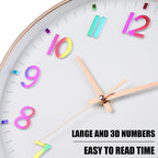 Wall Clock 12 Inch Silent Non Ticking