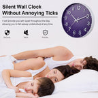 Wall Clock 12 Inch Silent Non Ticking