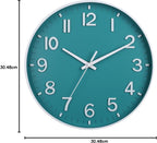 Wall Clock 12 Inch Silent Non Ticking