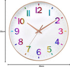 Wall Clock 12 Inch Silent Non Ticking