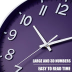 Wall Clock 12 Inch Silent Non Ticking