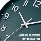 Wall Clock 12 Inch Silent Non Ticking