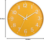 Wall Clock 12 Inch Silent Non Ticking