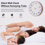 Wall Clock 12 Inch Silent Non Ticking