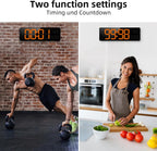 Wall Clock 13" Large Display LED with Remote