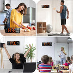 Wall Clock 13" Large Display LED with Remote