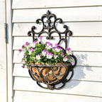 Wall Hanging Planter Basket with Fabric Liner Antique (2 Pack)