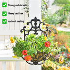 Wall Hanging Planter Basket with Fabric Liner Antique (2 Pack)