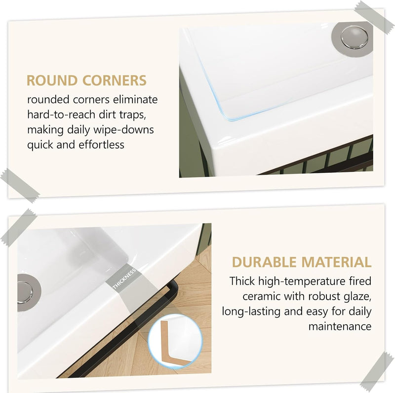Wall Hung Bathroom Basin Ceramic Wash Modern