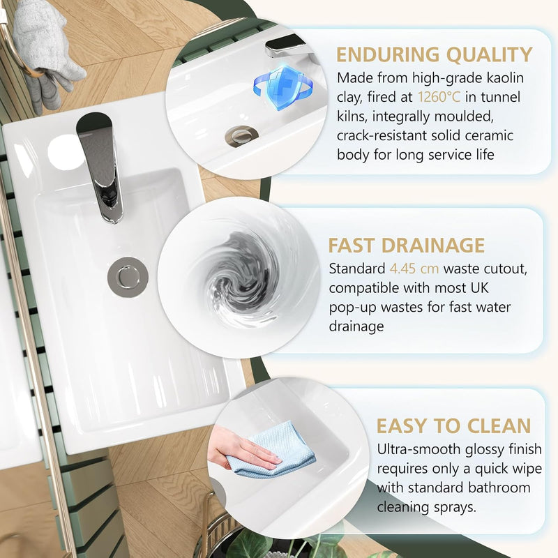 Wall Hung Bathroom Basin Ceramic Wash Modern