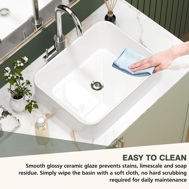 Wall Hung Bathroom Basin Ceramic Wash Modern